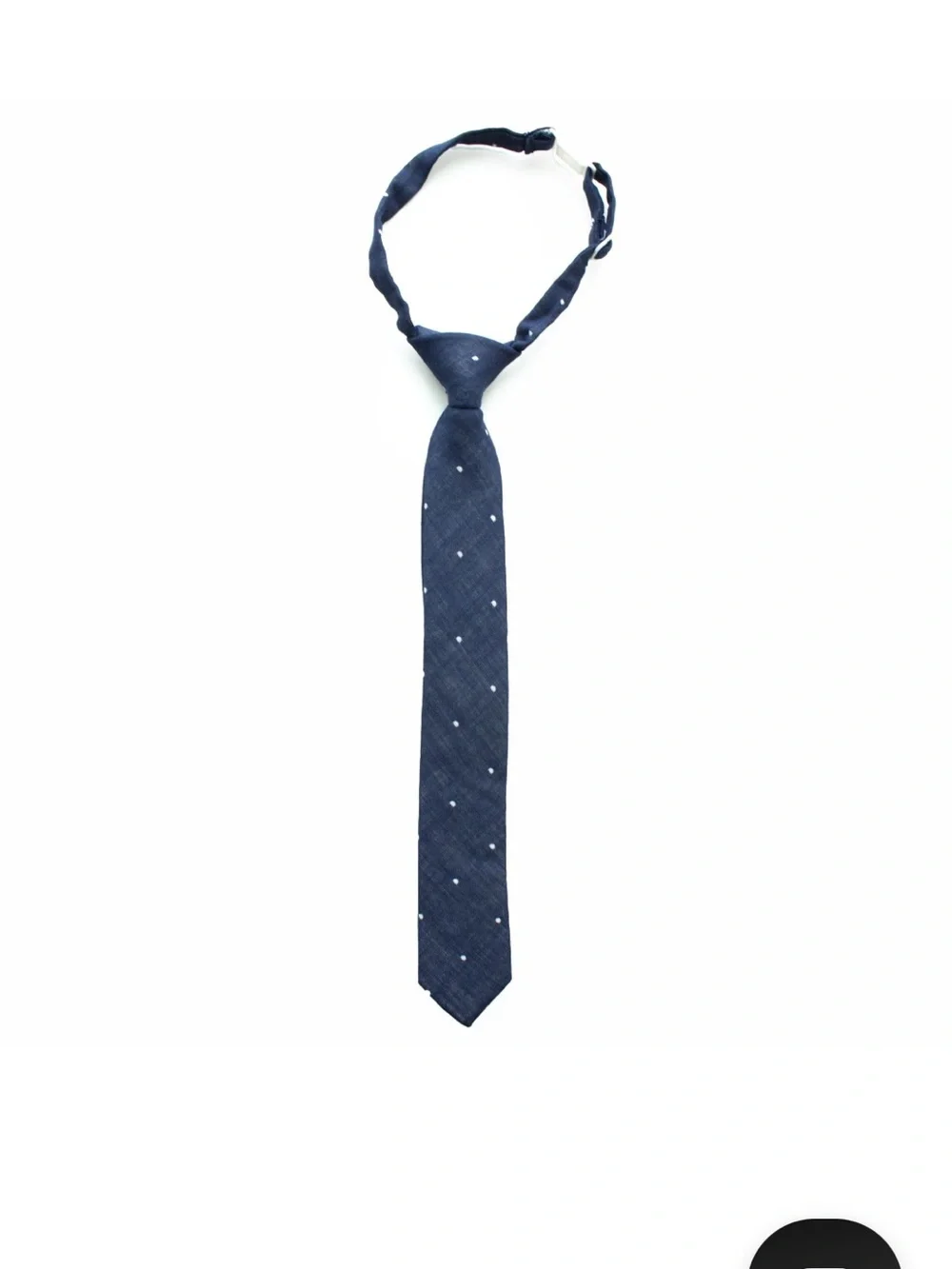 Boon Adjustable Neck Tie Set of 2 Navy Dot & Light Gray Striped 9-13 years (XL)